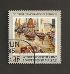 Stamps Germany -  Pinturas rusas: Botes en el río