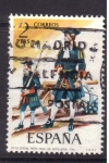 Stamps Spain -  Oficial rgto. Real de artilleria 1710