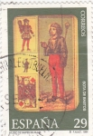 Stamps Spain -  MUSEO DEL NAIPE  DE ALAVA- sota de bastos (11)