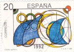 Stamps Spain -  OLIMPIADA DE BARCELONA-92 Diseño infantil (11)