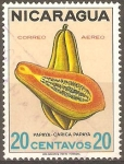 Stamps Nicaragua -  FRUTAS.  PAPAYA.