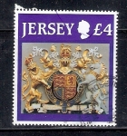 Sellos del Mundo : Europe : Jersey : Escudo de armas del Reino Unido