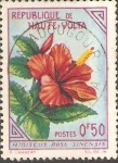 Sellos del Mundo : Africa : Burkina_Faso : FLORES.  HIBISCUS  ROSA  SINENSIS.