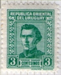 Stamps Uruguay -  4 José Gervasio Artigas