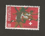 Stamps Switzerland -  100 Aniv. de gimnastas suizos (SATUS)