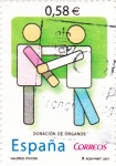 Stamps Spain -  Valores Cívicos-Donación de Organos (12)