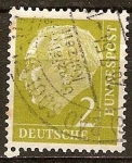 Stamps Germany -  Prof. Dr. Theodor Heuss 1884-1963(a), primer presidente alemán.