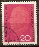 Stamps Germany -  20a Aniv Muerte del cardenal Clemens von Galen.