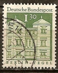 Stamps Germany -  Castillo de Tegel en Berlin (dif) (b) 