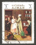 Stamps United Arab Emirates -  Ajman - Navidad, cuadro de Dürer