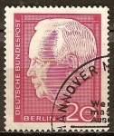 Stamps Germany -  Presidente alemán Heinrich Lübke(1959-1969).