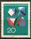 Stamps Germany -   1.000 años de minería Harz, ZnS, PbS.