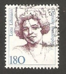 Stamps Germany -   1259 - Lotte Lehmann, cantante de ópera