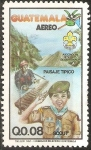 Stamps Guatemala -  JÒVEN  EXPLORADOR,  VOLCAN  SAN  PEDRO  Y  MARIMBA.