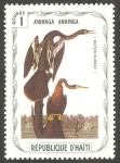 Stamps Haiti -  Fauna, anhinga anhinga