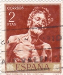 Stamps Spain -  VIEJO DESNUDO AL SOL  (Fortuny)  (13)