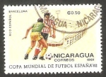 Sellos del Mundo : America : Nicaragua : Mundial de fútbol España 82, estadio R.C.D. Español de Barcelona