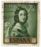 Stamps : Europe : Spain :  1420.- Francisco de Zurbaran. "Santa Casilda"