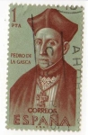 Stamps : Europe : Spain :  1457.- Forjadores de America (3ª Serie). Pedro de la Gasca (1494-1567)