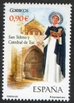 Stamps Spain -  4809-Personajes: San Telmo y la catedral de Tuy.