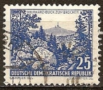 Stamps Germany -  Vista hacia el Brocken en el Harz(DDR).
