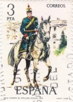 Stamps Spain -  TENIENTE DE ARTILLERIA RODADA 1912 (13)