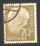 Sellos de Europa - Alemania -  71 C - Presidente Thedore Heuss