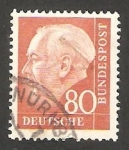 Stamps Germany -  128 A - Presidente Thedore Heuss