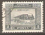 Stamps Turkey -  PUENTE  DEL  FERROCARRIL  SOBRE  KIZIL  IRMAK