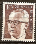 Stamps Germany -  Presidente Heinemann.