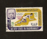 Sellos de Asia - Yemen -  QUAITI STATE IN HADHRAMAUT - Juegos Olimpicos TOKIO 1964