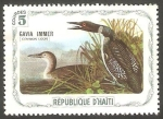 Stamps Haiti -  Fauna, gavia immer