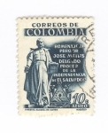 Stamps Colombia -  Homenaje a Jose Matías Delgado procer de la independencia del Salvador