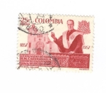 Stamps Colombia -  Centenario de Monseñor R.M Carrasquilla 1857-1957