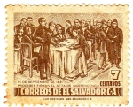 Sellos del Mundo : America : El_Salvador : 15 de septiembre de 1821 proceres firman el acta de independencia