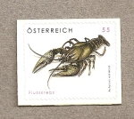 Stamps Austria -  Cangrejo de río