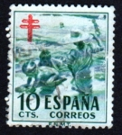 Stamps Spain -  1951 Pro Tuberculosos - Edifil:1104