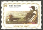 Stamps Haiti -  Fauna, mergus merganser