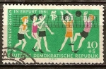 Stamps Germany -   IV encuentro pionero en Erfurt en 1961(DDR).