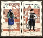 Stamps Germany -  Trajes folklóricos .Altenburger-pareja-(DDR).