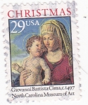 Stamps United States -  LA VIRGEN Y EL NIÑO- CHRISTMAS