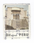 Sellos del Mundo : America : Per : Muro del Coricancha.Iglesia de Santo Domingo