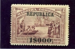 Sellos de Europa - Portugal -  IV Centenario Viaje Vasco de Gama sobrecargado con Republica. Madeira