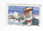 Stamps United States -  Samuel P Langley, pionero de la aviación