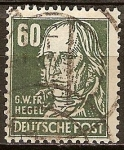 Stamps Germany -  Georg Wilhelm Friedrich Hegel (Filósofo).