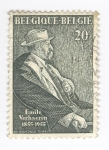 Stamps Belgium -  Emile Verhaeren 1855-1955