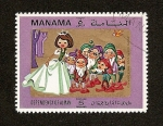 Stamps United Arab Emirates -  MANAMA Depend. of AJMAN Cuentos Infantiles Blancanieves y los 7 enanitos