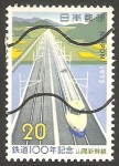 Stamps Japan -  1043 - Centº de los ferrocarriles japoneses