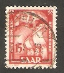 Stamps Germany -  Saar - 260 -  Mina de hulla