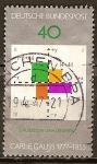 Stamps Germany -  Bicentenario del nacimiento de Carl Friedrich Gauss (matemático).